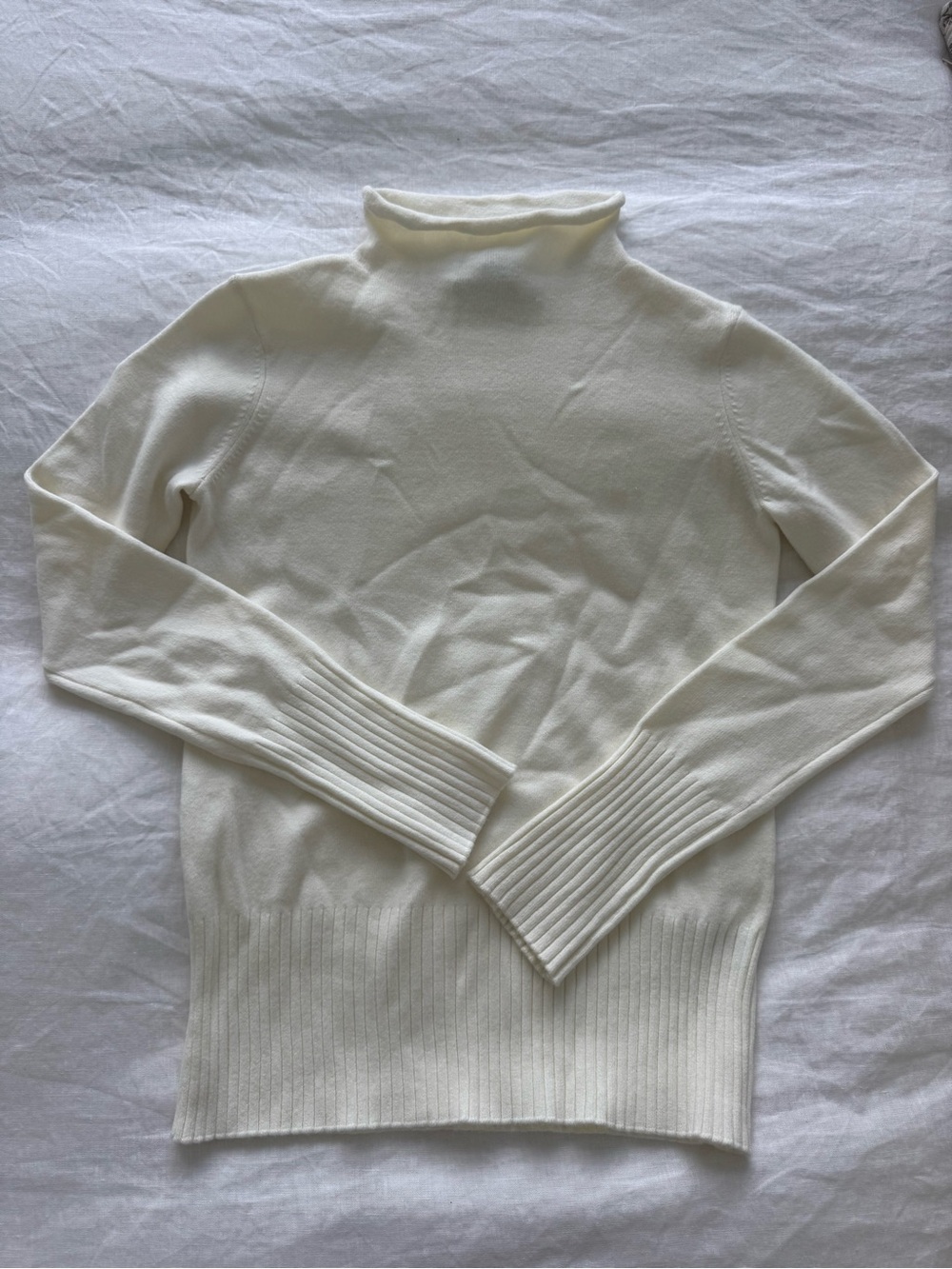 French Connection Cream Turtleneck Sweater